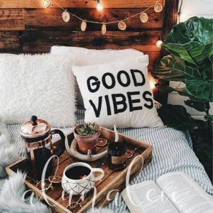 NEW❣️GOOD VIBES! Pillow Cover!